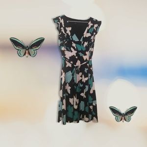 NWOT Ann Taylor Petite Butterfly Dress (4P) 🌴🦋